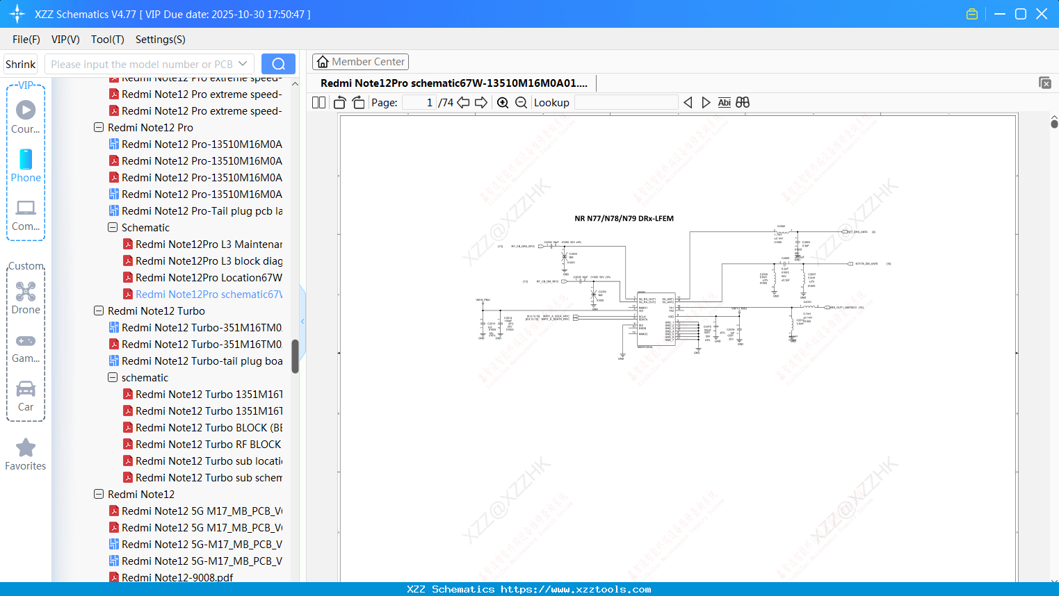 Xiaomi Redmi Note12Pro Schematic67W-13510M16M0A01